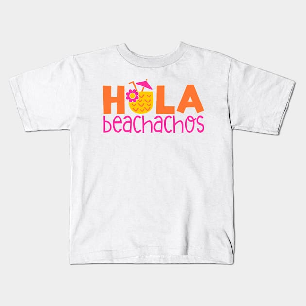 Hola Beachachos Kids T-Shirt by CeeGunn